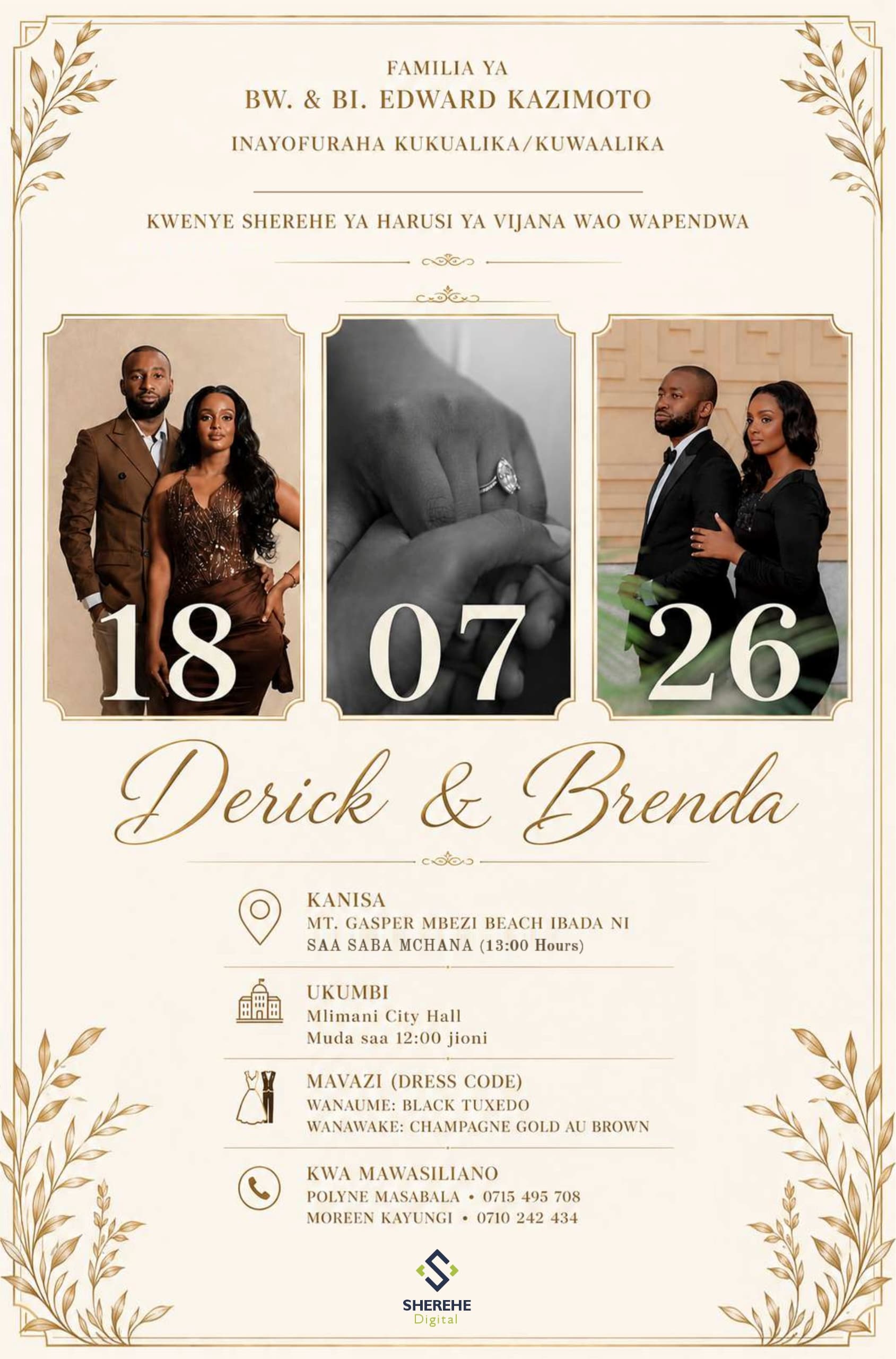 Harusi ya Derick & Brenda