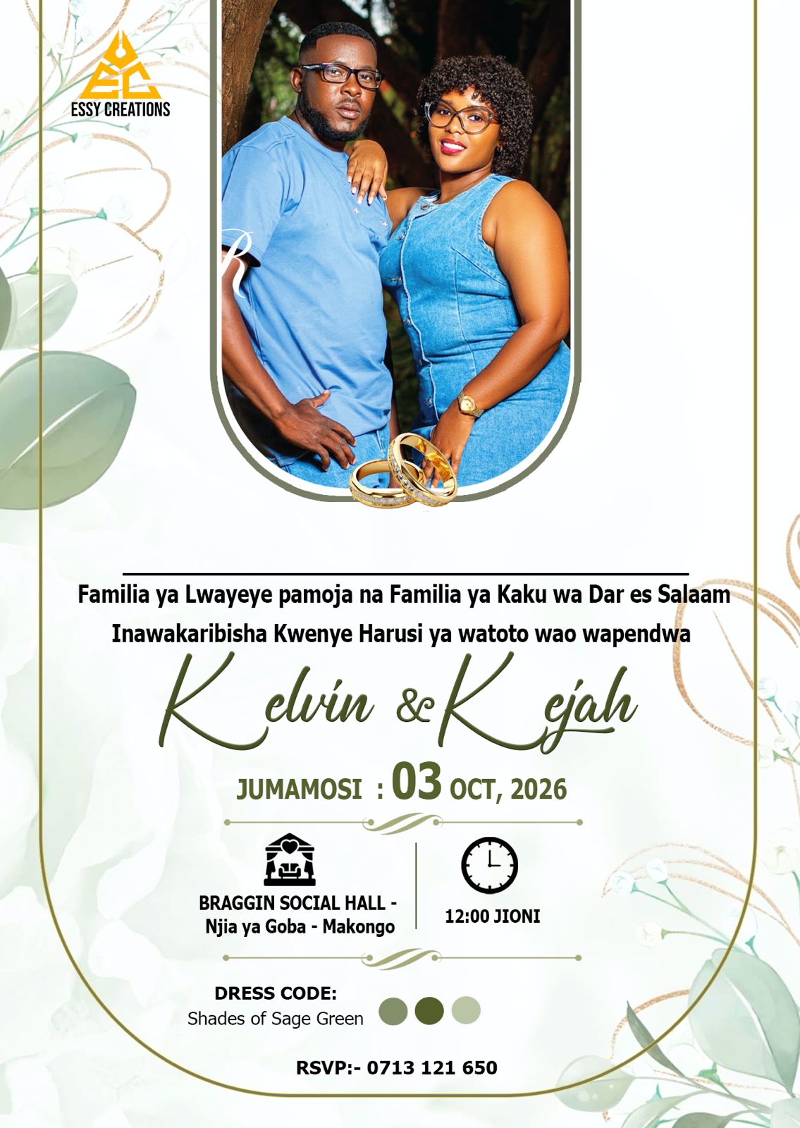 Harusi ya Kelvin & Kejah