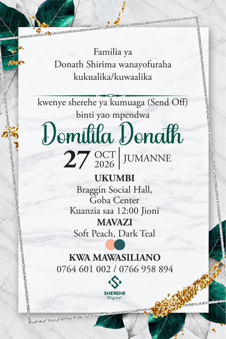 Send Off Ya DOMITILA DONATH SHIRIMA
